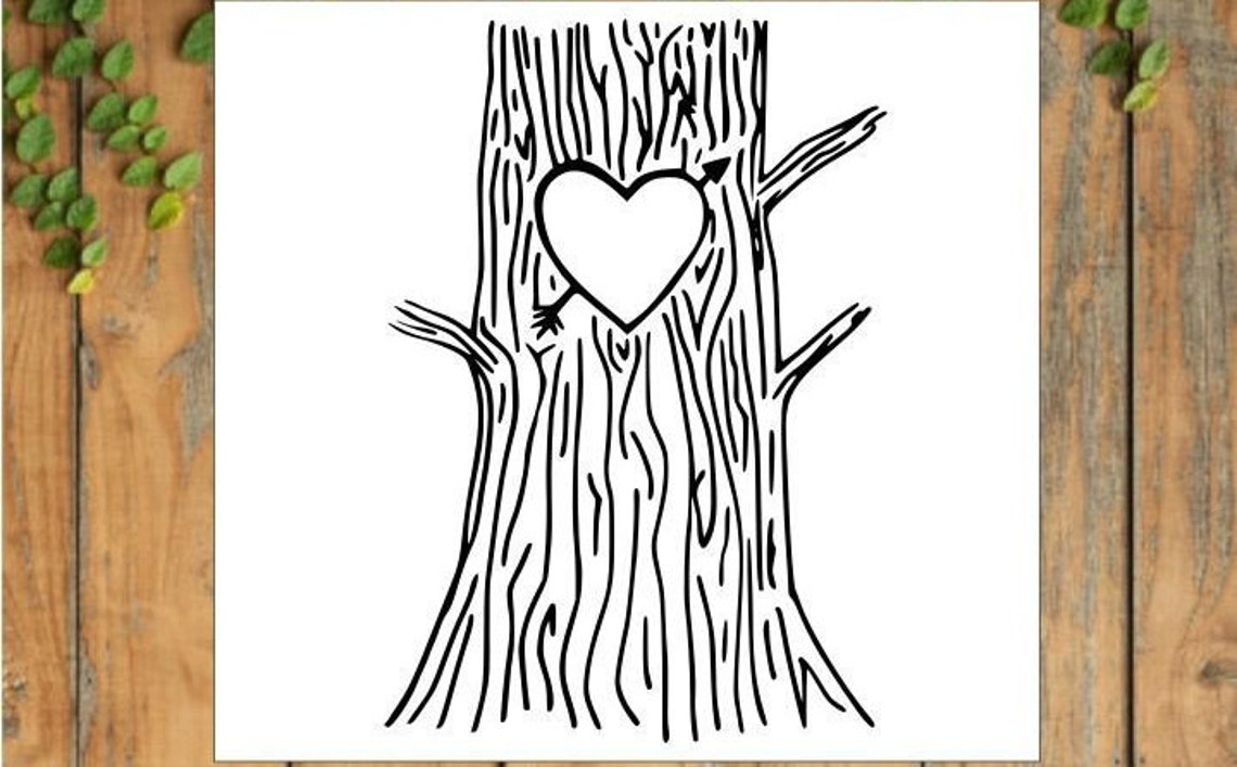 Personalized Printable Rustic Wedding Invitation Clipart Tree - Etsy