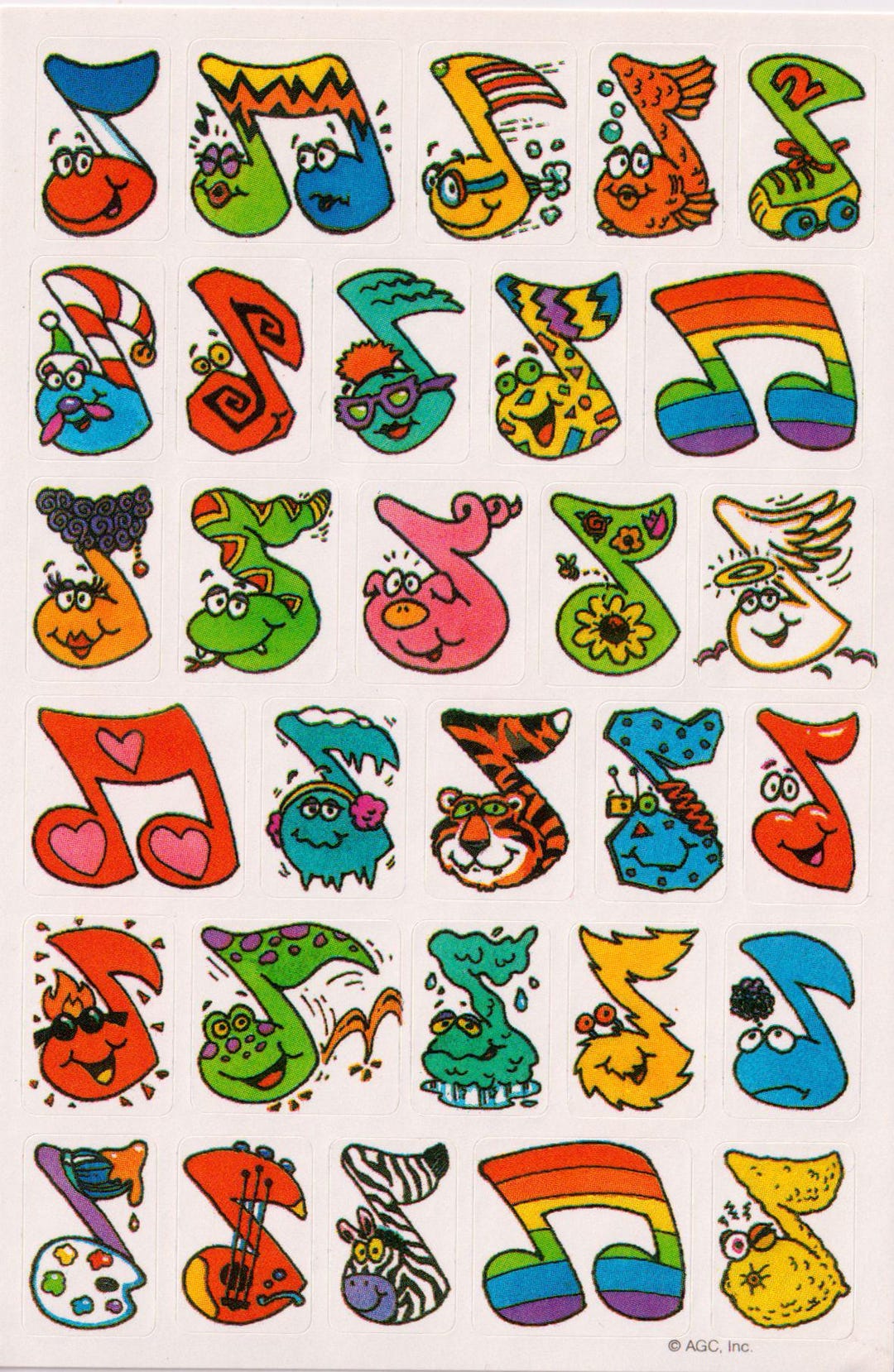 Vintage 1980s 1990s 2000s Sticker Sheet, American Greetings AGC ...