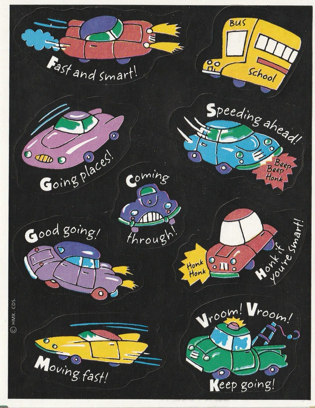 Vintage 1980s 1990s Sticker Sheet: Hallmark Modes of Transportation ...