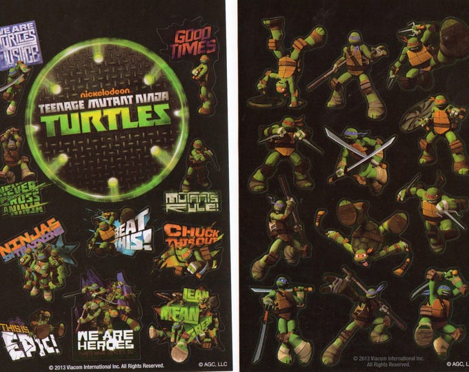 2000s Teenage Mutant Ninja Turtles Set of 2 Sticker Sheets, TMNT ...