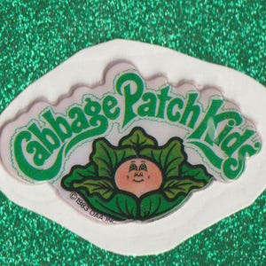 Sticker gonflé pour enfants vintage des années 1980, support original, logo CPK Baby Doll