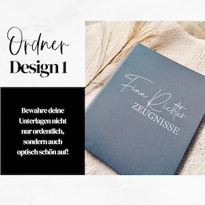 Ordner / Zeugnismappe / Schule / Zeugnisordner / Design 1
