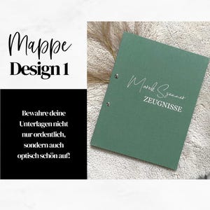 Zeugnismappe / Dokumtenmappe / Zertifikatsmappe / Fortbildung / Weiterbildung / Ausbildung / Schule / Zeugnisse / Design 1