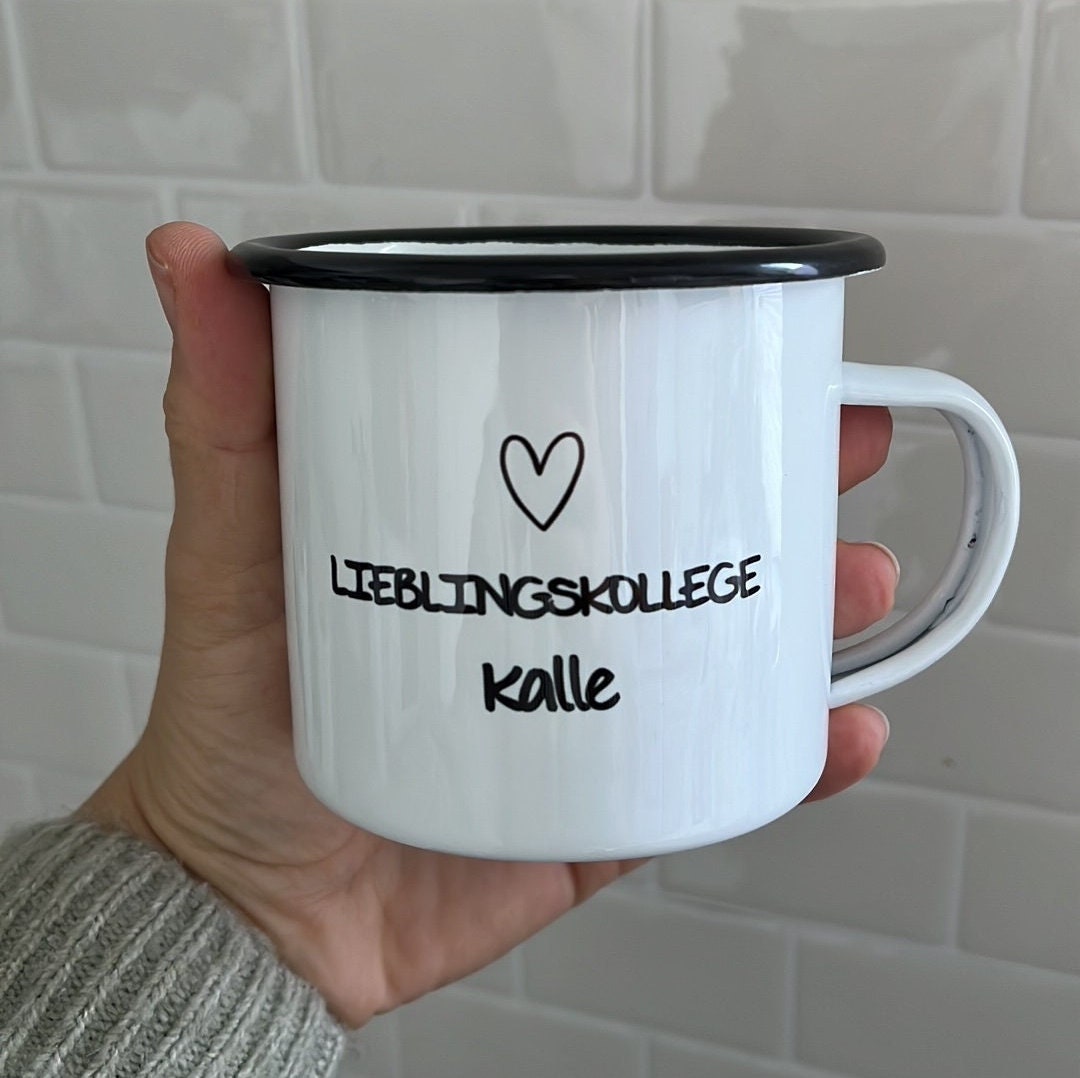 Tasse Emaille | bruchsicher Lieblingskollege | Lieblingskollegin