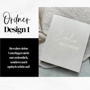 Ordner / Zeugnismappe / Schule / Design 1