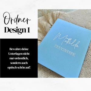 Ordner / Zeugnismappe / Schule / Design 1