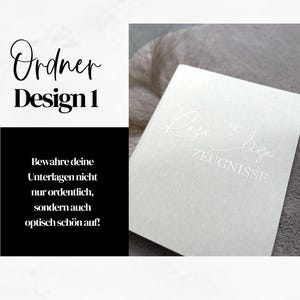 Ordner / Zeugnismappe / Schule / Design 1