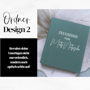 Ordner / Zeugnismappe / Schule / Zeugnisordner / Design 2 - ZEUGNISSE