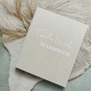 Ordner / Zeugnismappe / Schule / Stammbuch / Hochzeit - beige meliert