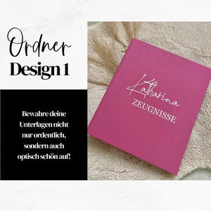 Ordner / Zeugnismappe / Schule / Zeugnisordner / Design 1