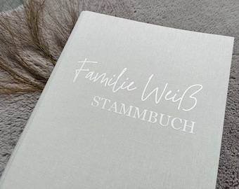 Family register CREME / classic / 6-ring mechanism / wedding / font 2