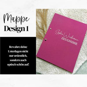 Zeugnismappe / Dokumtenmappe / Zertifikatsmappe / Fortbildung / Weiterbildung / Ausbildung / Schule / Zeugnisse /  beere
