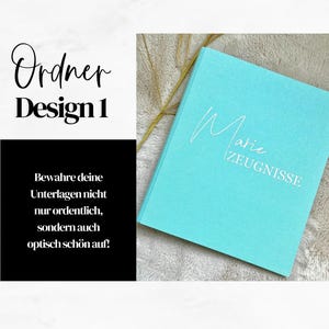 Ordner / Zeugnismappe / Schule / Design 1