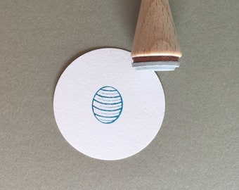 Mini-Stempel Osterei, liniert