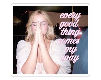 Addison Rae Sticker Headphones On Motivational Positive Manifesting Vinyl Stickers for Laptops, Journals, Water Bottles, Gifts, Home Decor