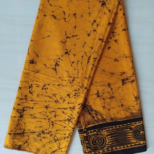 Sarong Batik Lungi voor mannen Katoen handgemaakte strandkleding / Strandwrap / Party Sarong / Cadeau voor hem/Man Sarong Mustard