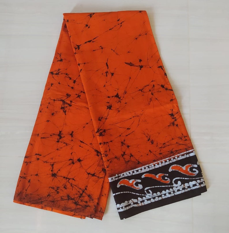 Sarong Batik Lungi voor mannen Katoen handgemaakte strandkleding / Strandwrap / Party Sarong / Cadeau voor hem/Man Sarong Oranje