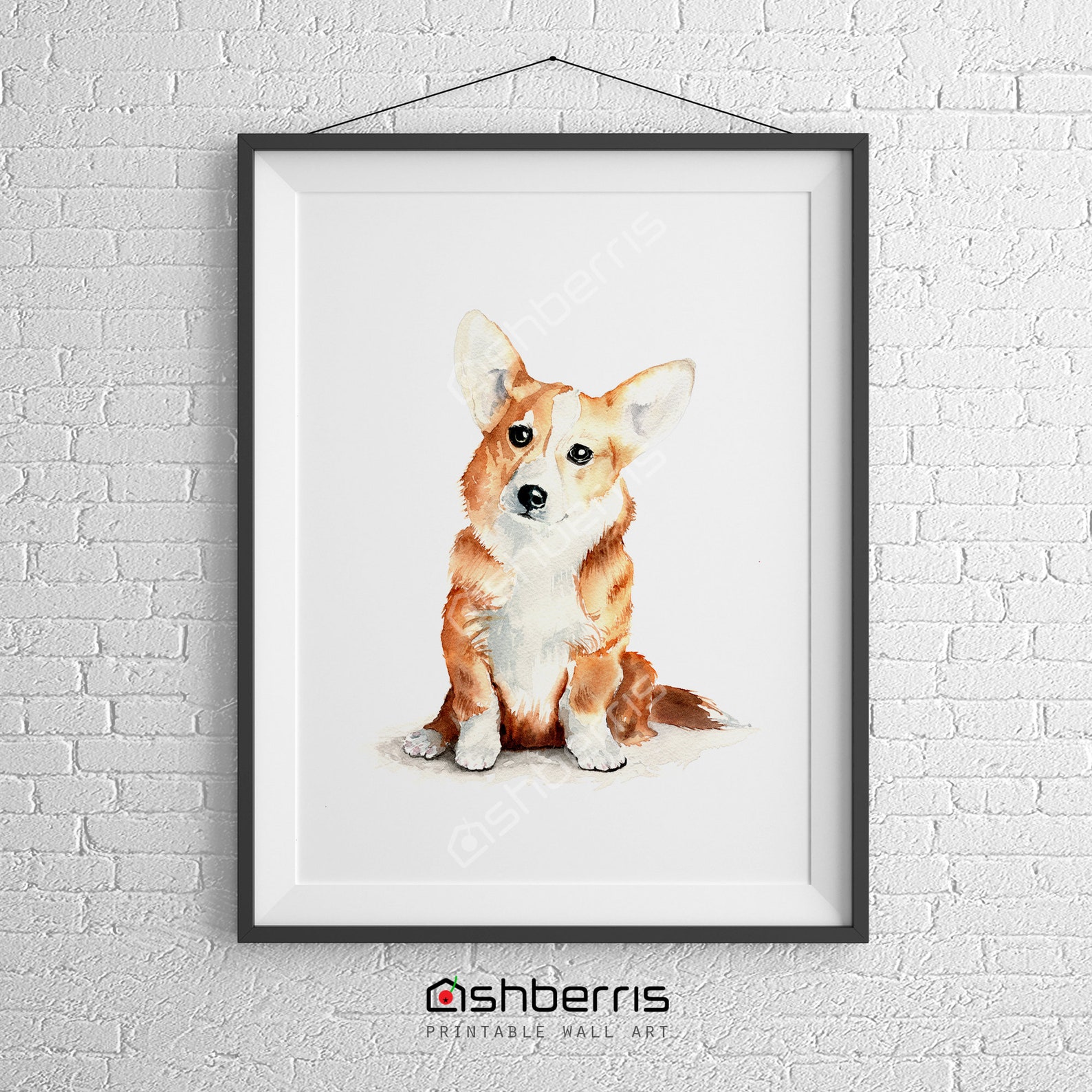 Dog Painting Printable Animal Wall Art Print Modern Dog Etsy España