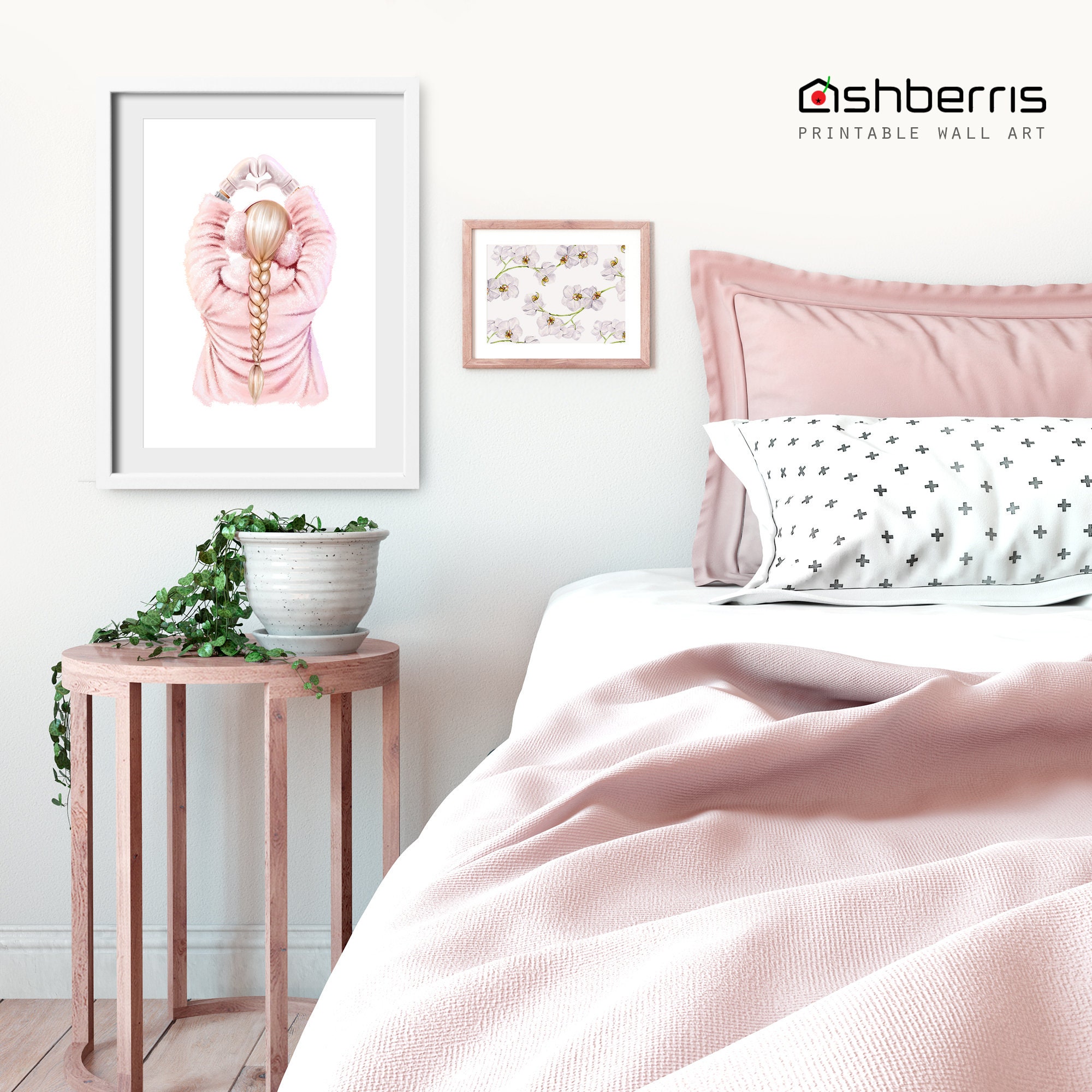 Pink Fashion Wall Art Glam Printable Pink Wall Art Fashion Etsy UK