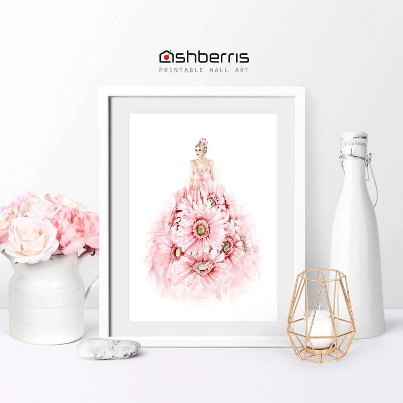 Fashion Illustration Wall Art Fashion Wall Art Set Of 2 Etsy