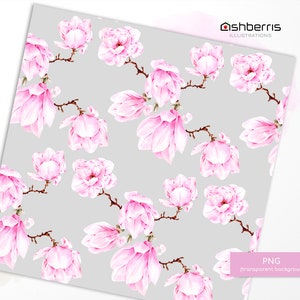 Magnolia Pattern Paper Digital Download Design Paper - Etsy
