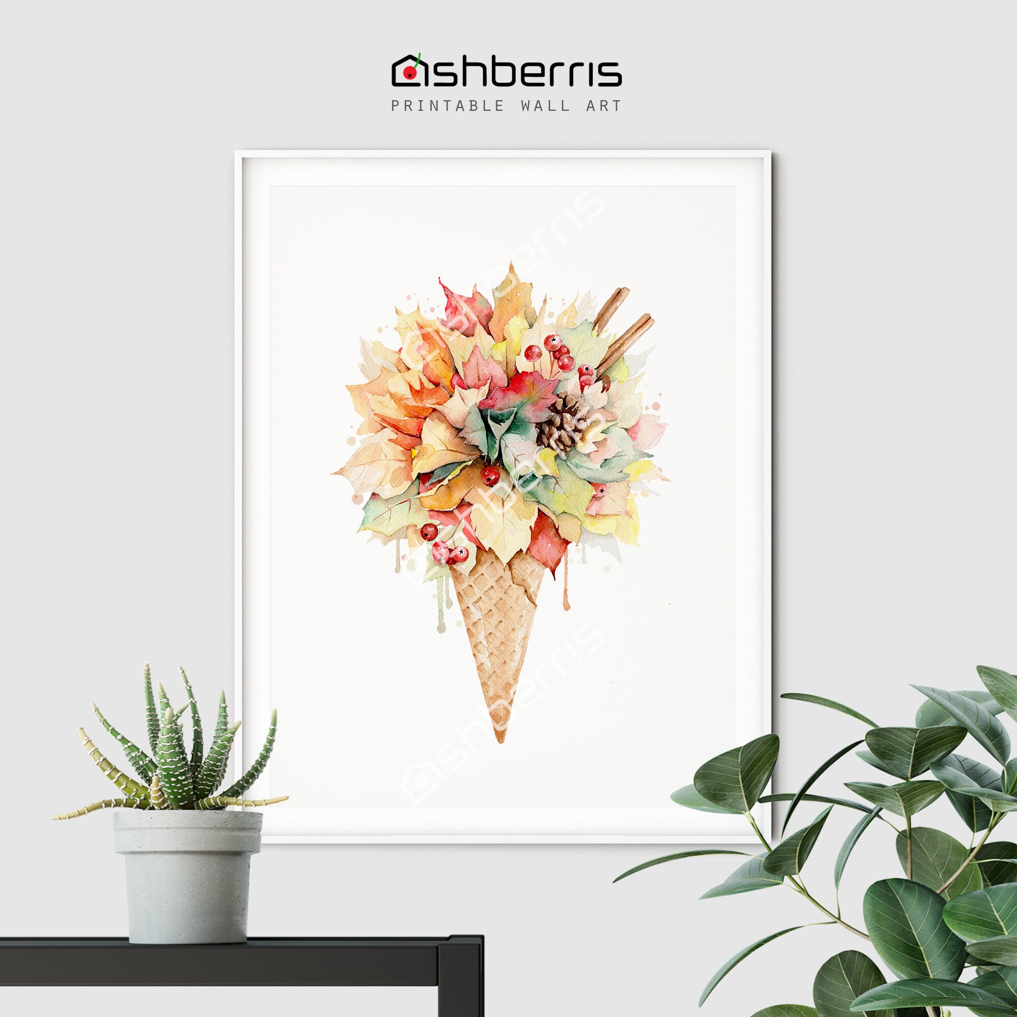 Watercolor Flower Painting Print Wall Art Set of 2 Wall Art Etsy