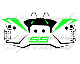 Vert lime fronde SS Polaris coupe des fichiers SVG & Studio 3 fichier Silhouette frère Cricut numérique sticker pochoir autocollant pour pare-chocs fronde