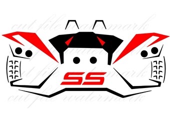 Lance-pierres Polaris coupe des fichiers SVG & fichier Studio 3 pour Silhouette frère Cricut découpes numérique sticker PNG pochoir autocollant pour pare-chocs fronde