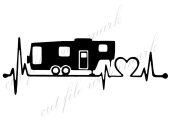 Sticker pour voiture camping camping-car coupe fichiers SVG & Studio 3 fichier pour Silhouette frère Cricut découpes Stickers dessins SVG découpe pochoir