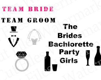 Bundle mariée mariage Bachelorette enterrement de vie de jeune garçon marié bague coupe fichiers SVG & Studio 3 silhouette frère découpes Cricut dessins numériques