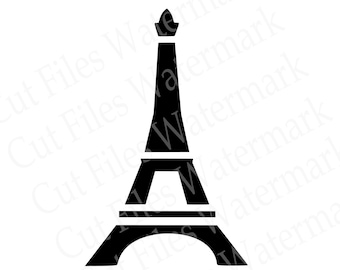 Eiffel Tower Paris France Europe La dame de fer PNG SVG & Studio 3 File Silhouette Brother Cricut Digital Download Decals Designs Cutout