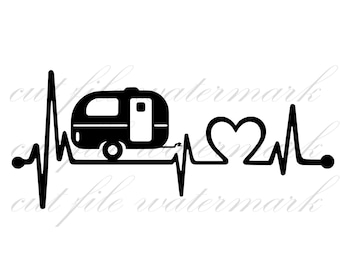Sticker pour voiture camper camp campagnard coupe fichiers SVG & fichier Studio 3 pour Silhouette frère Cricut découpes Stickers dessins SVG découpe pochoir