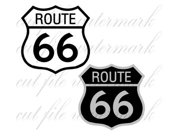 Sticker pour voiture Bundle Route 66 Old Rt Couper des fichiers SVG & Studio 3 fichier pour Silhouette Brother Cricut découpes Stickers dessins SVG découpe pochoir