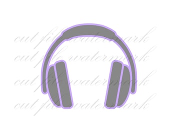 Casque rétro des années 80 fichier SVG & Studio 3 Silhouette frère découpes Cricut téléchargement numérique dessins SVG découpe pochoir Hiphop