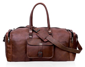 Genuine Leather Duffel Bag, Handmade Travel duffel Bag, Vintage duffel, Overnight bag, Weekender Bag best gift