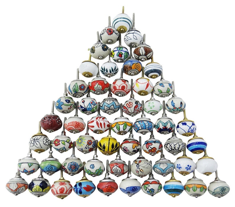 Knobs for Furniture Knobs for Dresser Vintage Collection for home Decor Set of 15 Ceramic Knobs Drawer Knobs