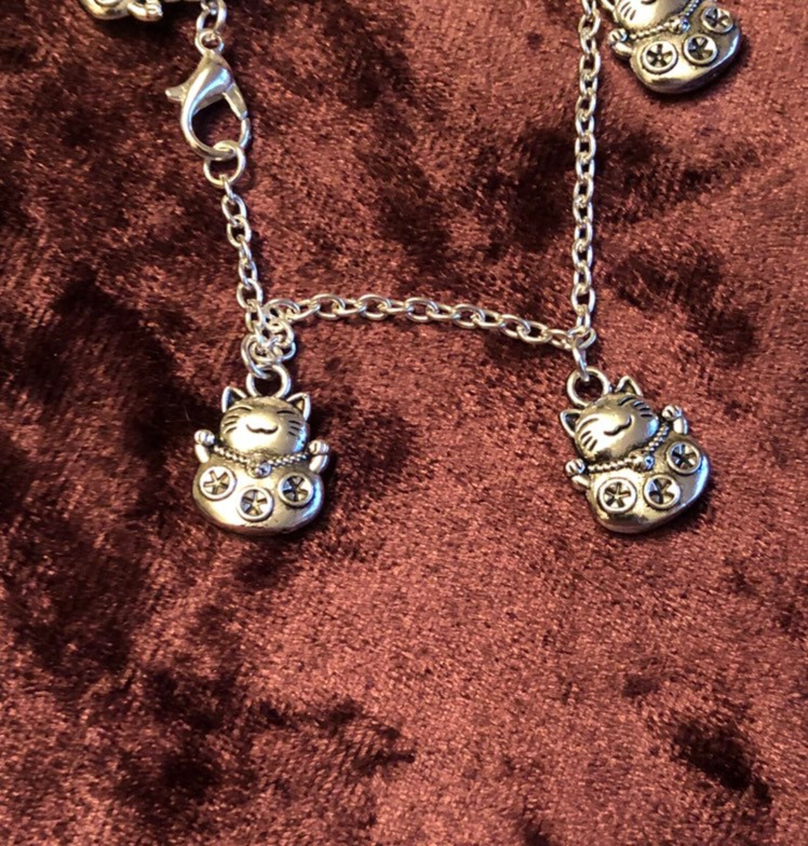 Lucky Cat Charm Chinese Lucky Cat Charm Bracelet. Etsy