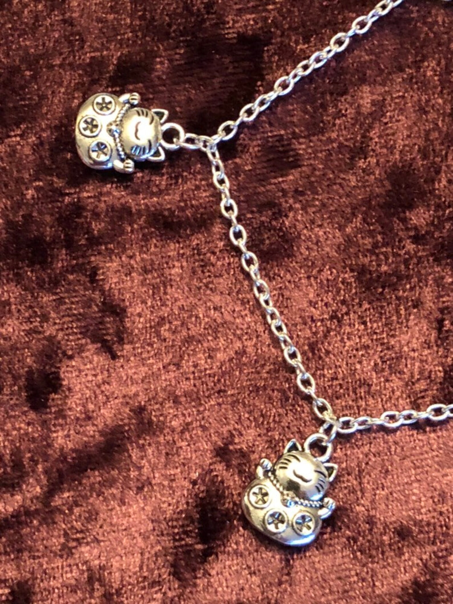 Lucky Cat Charm Chinese Lucky Cat Charm Bracelet. Etsy