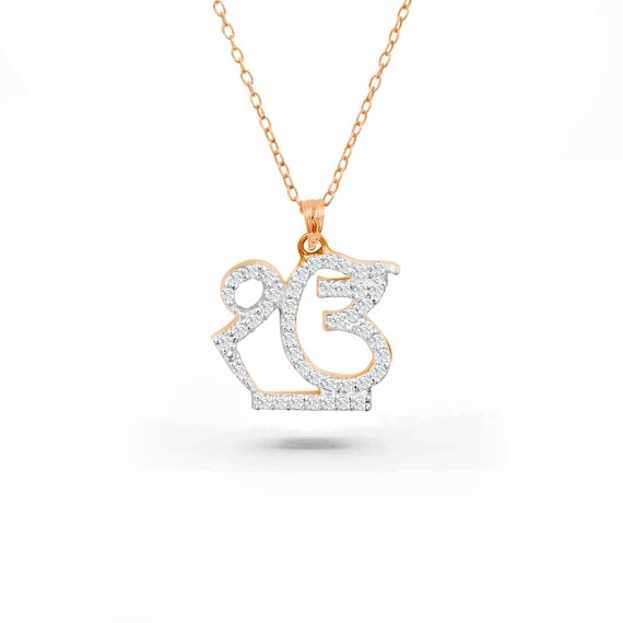 Ek onkar diamond pendant deals
