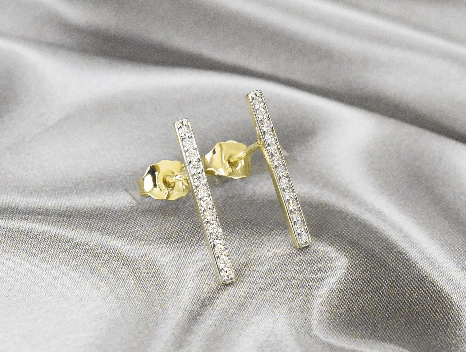 Solid gold dainty earrings Clearance