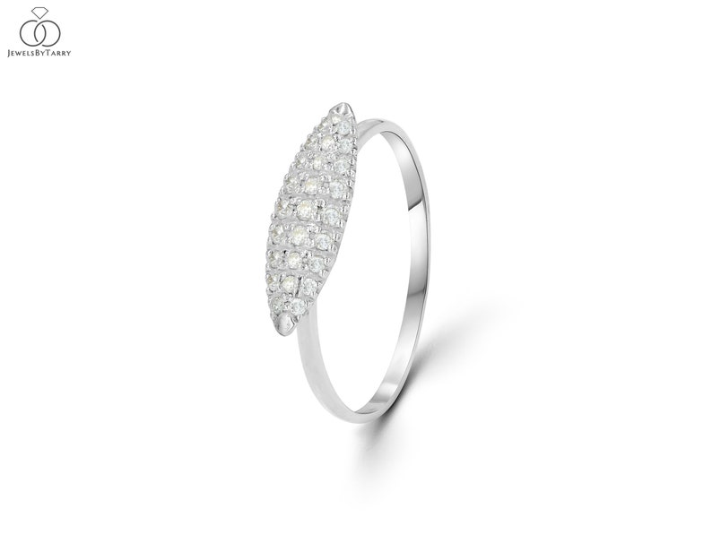 Diamond Spike Ring / Micro Pave Diamond Cluster Ring / 18k 14k Etsy