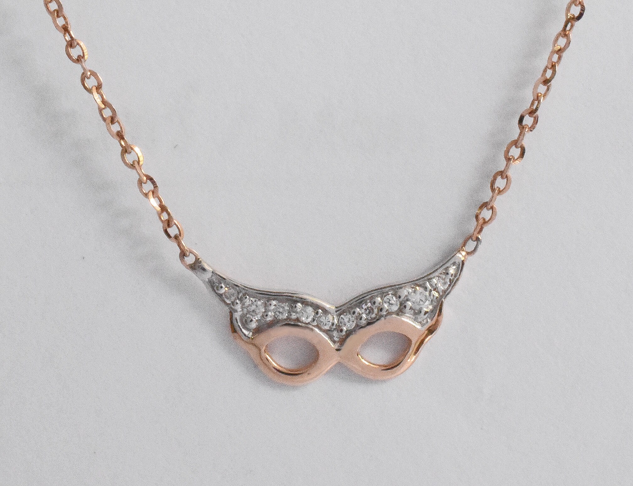 Masquerade Mask Diamond Necklace in 10k 14k 18k Solid Gold / Etsy
