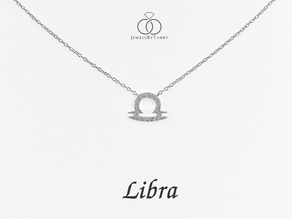 Diamond Necklace Libra Zodiac Sign 