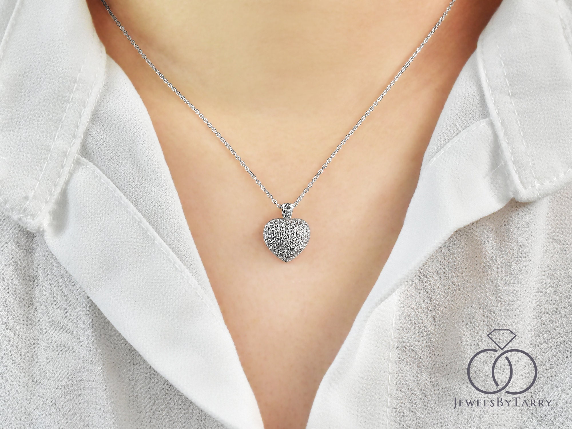 Diamond Pendant/ 10k 14k 18k Gold 