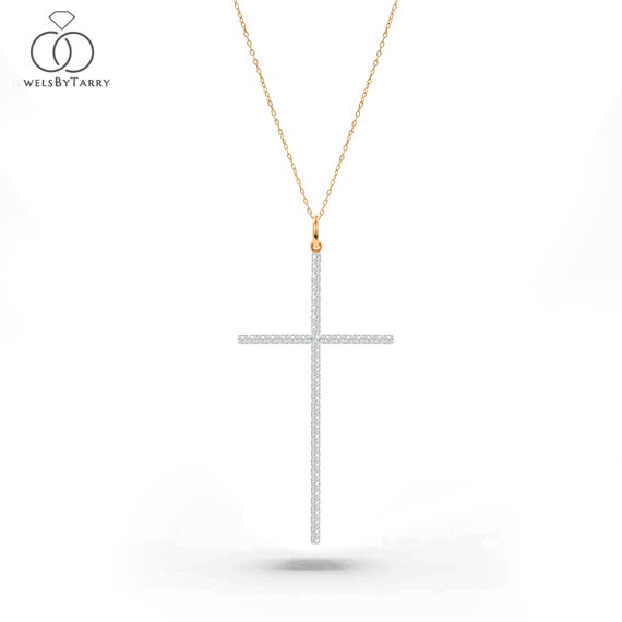 10K THIN CROSS CHAIN NECKLACE