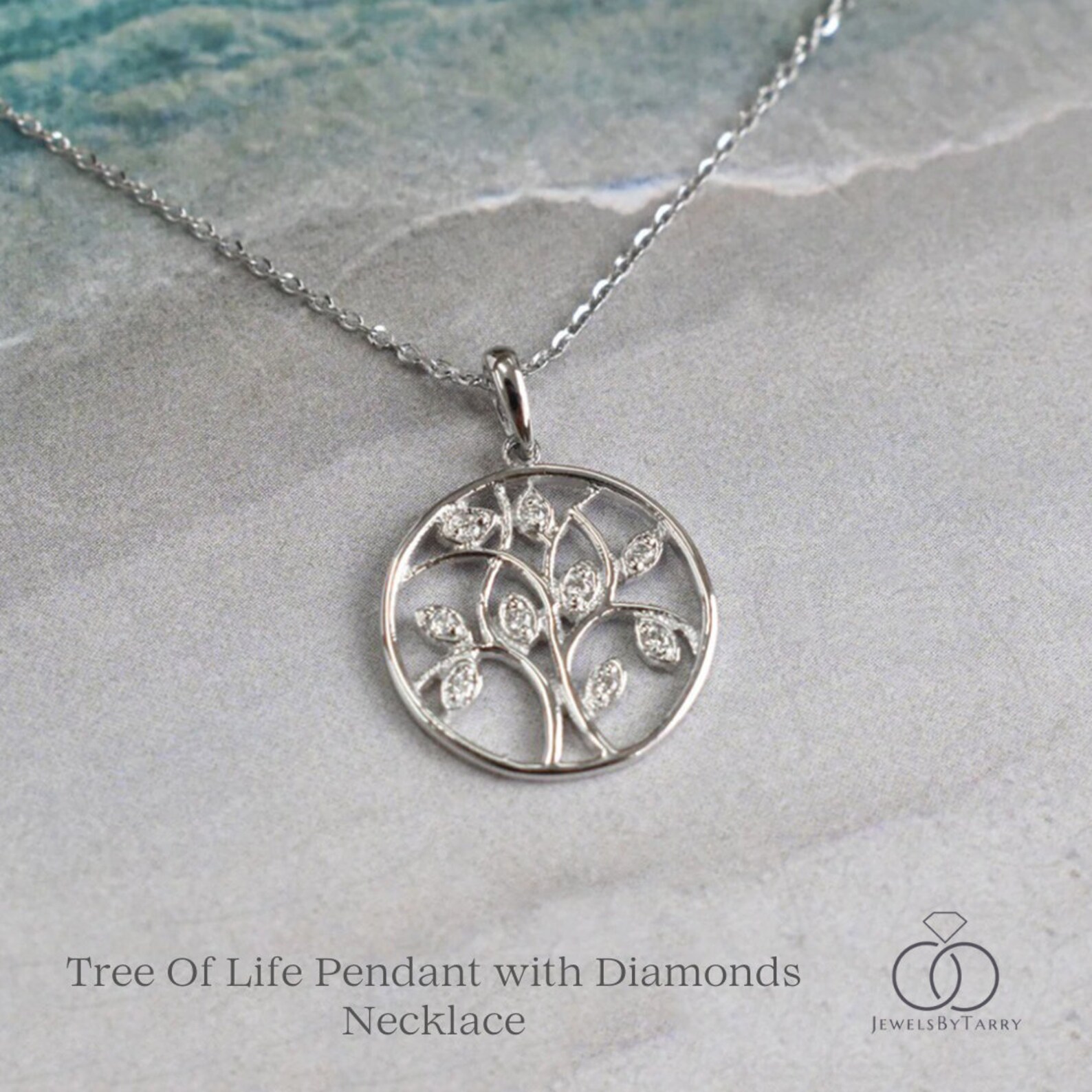 10k 14k 18k Solid Gold Necklace / Tree of Life Pendent With - Etsy