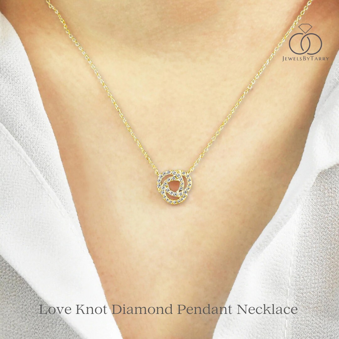 Love knot shop diamond necklace