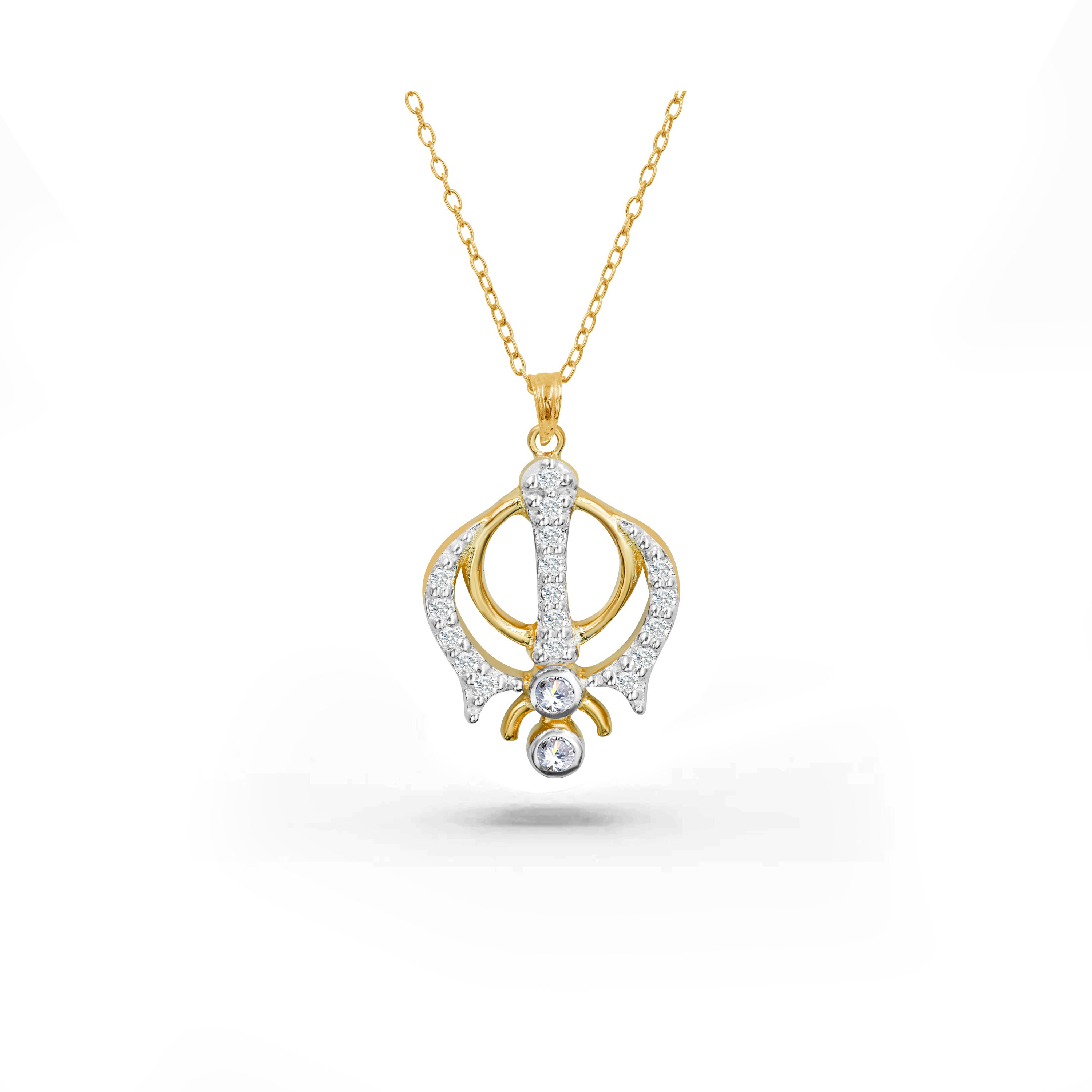 Diamond khanda pendant deals