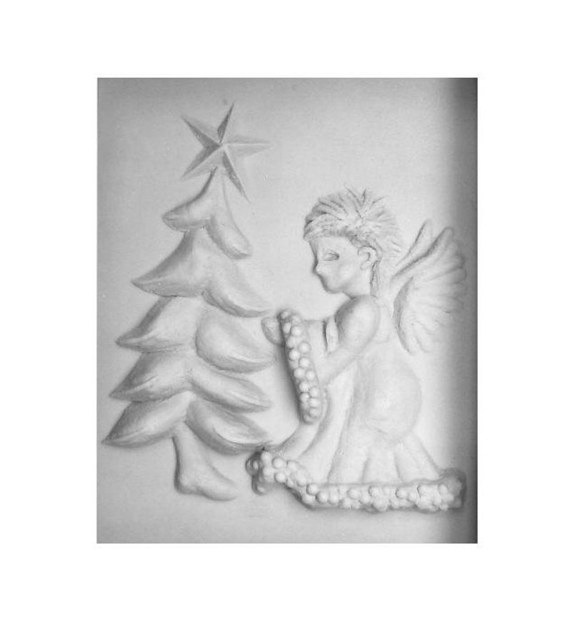 Angel with Christmas tree, Springerle model, Springerle model, angel, Christmas tree, Christmas tree, model Springerle image 3