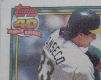 1991 Jose Cansceo Topps 40 Years of Baseball Card #700 - Etsy
